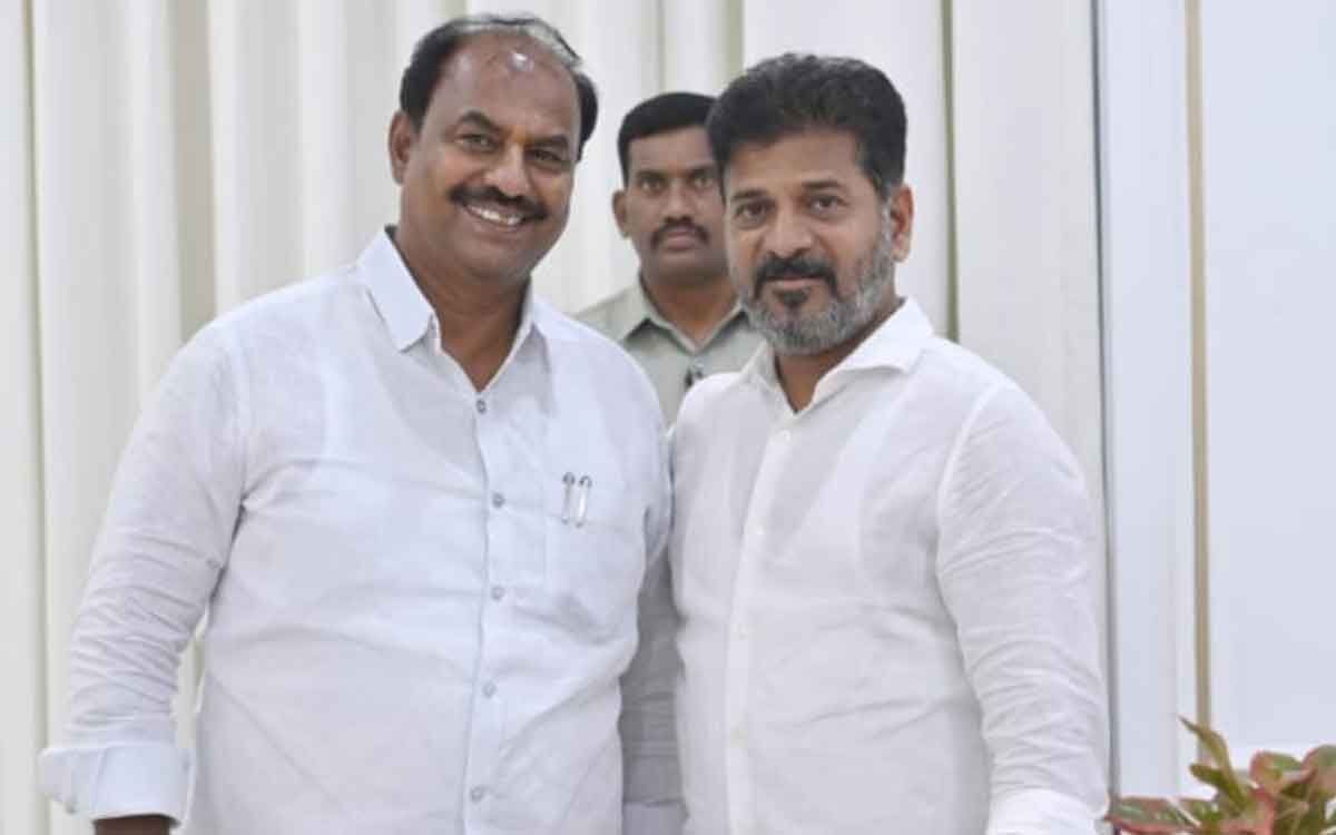 MLA Bandla met CM Revanth to emphasize about the development of irrigation schemes.