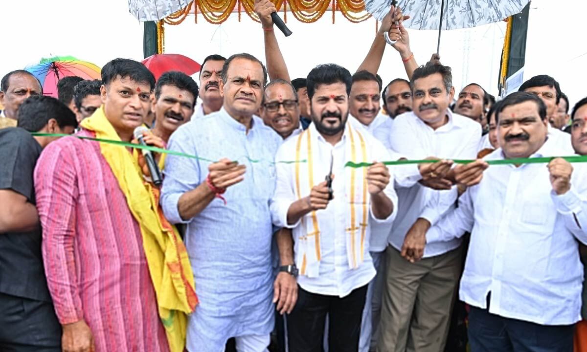 CM Revanth Reddy Inaugurates Gopanpally Flyover, Promises Further Development of Hyderabad"