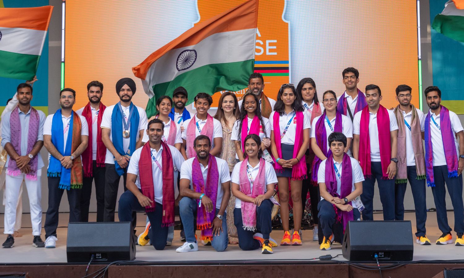 Indian athletes felicitated by Nita Ambani at India House