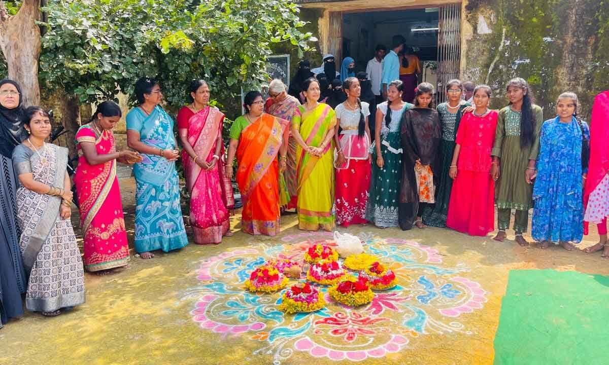 Bathukamma Celebrations at Government Boys Junior College