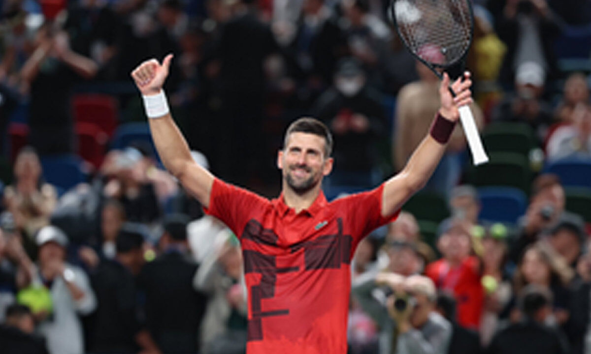 Djokovic remains on course for100th tour-level title with win over Cobolli