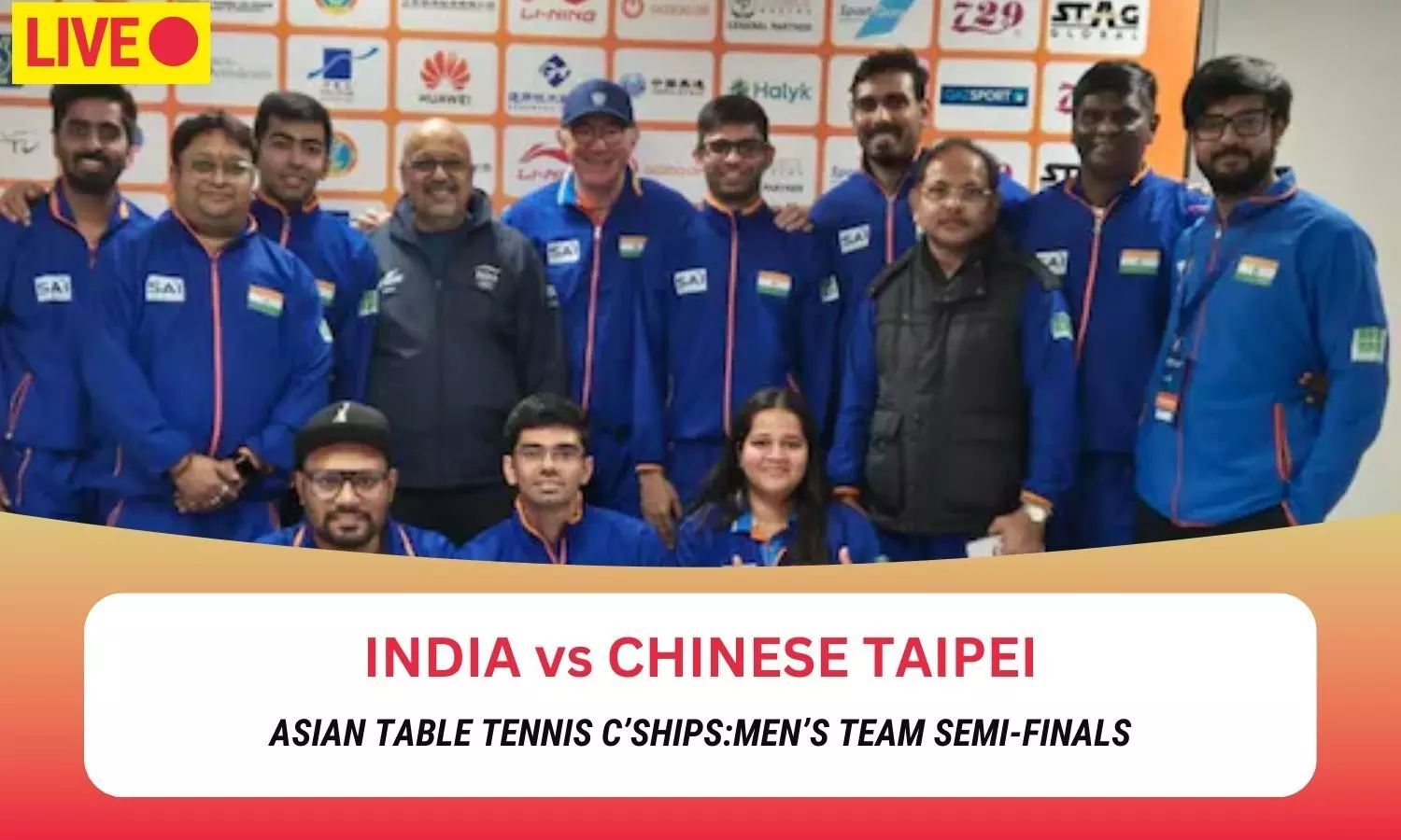 Asian Table Tennis Cships LIVE: Indian men take on Chinese Taipei in semifinal-Scores, Updates, Blog