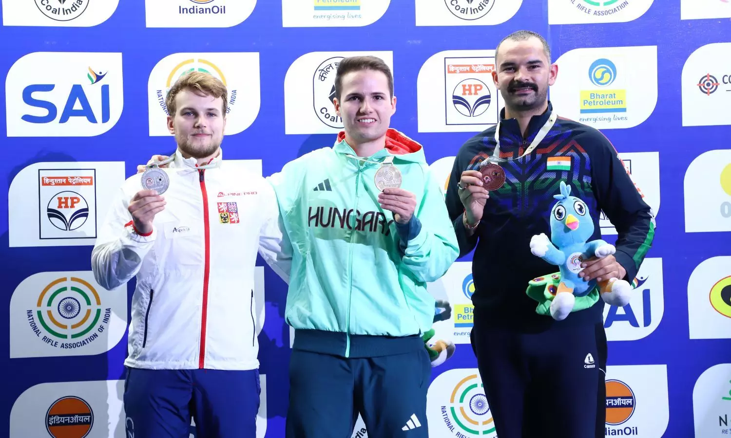 ISSF WC Final: Akhil Sheoran wins bronze, Ganemat sets national record