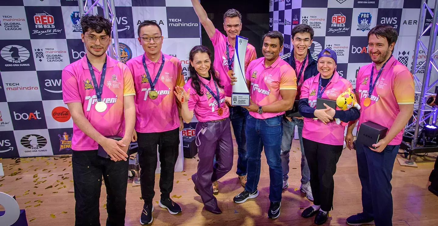 Triveni Continental Kings Crowned Back-to-Back Champions of the Global Chess League 2024