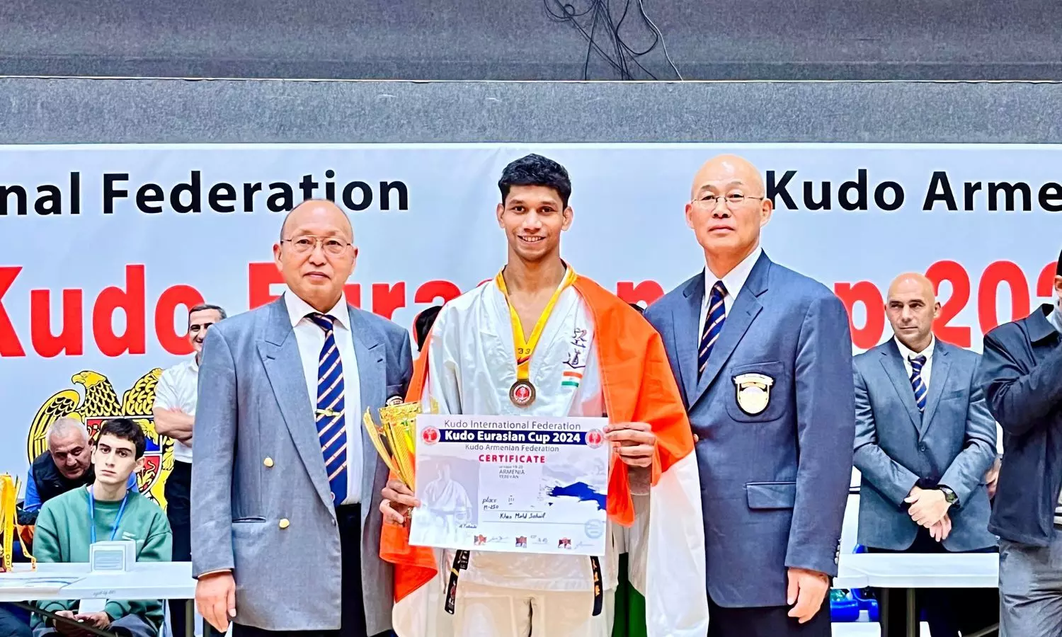 Kudo player Sohail Khan creates history, wins bronze at Eurasian Cup 2024